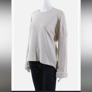 Splendid 🔥 Oversized Sweater With Fleece Crew Neck Gray Sz S